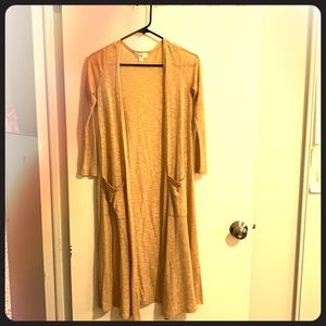 LuLaRoe Sarah Cardigan XS Tan